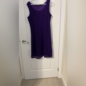 Elegant Purple Lace Dress